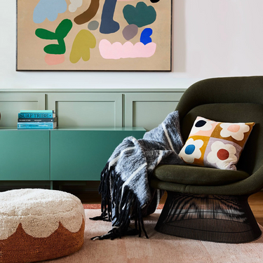 Butterscotch Shag Floor Cushion